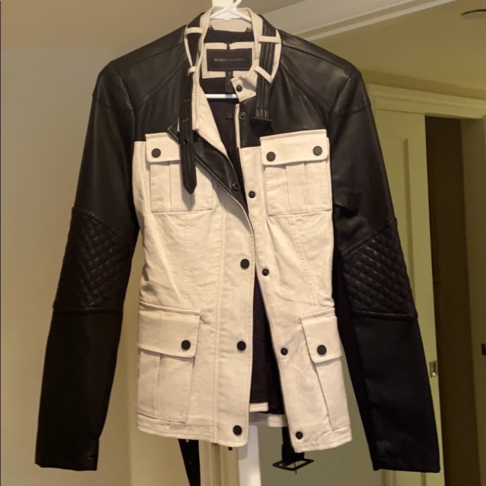 Bcbg Karen Safari Jacket canvas Small NWT
